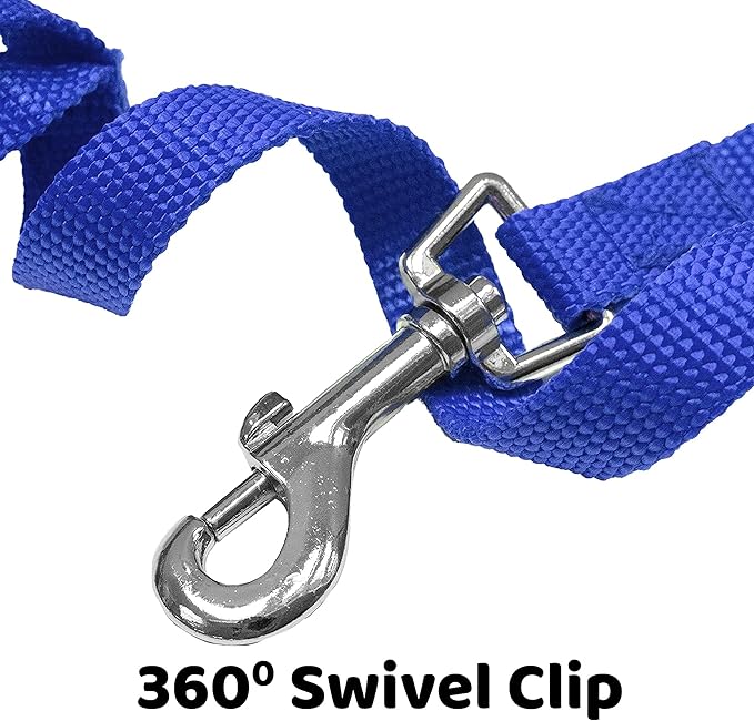 Long Dog Puppy Obedience Recall Training Agility Lead, Leash - BLUE, 15' Foot - by, Downtown Pet Supply