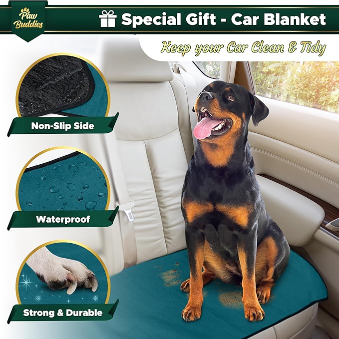 Paw Buddies Waterproof Blanket – 80"x90" Washable Sofa Throw for Couch, Bed or Car – Soft Reversible Protector for Adults, Pets, and Dogs at Home or on The Go
