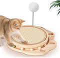 Cat Scratcher-Cat Interactive Toys, Ball Track Toy with Sisal Scratching Pad, 6 Track Balls & 1 Spring Ball – No Assembly Cat Toys and Balls Activity Center for Indoor Cats