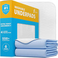 GREEN LIFESTYLE Washable Underpads - Large Bed Pads for use as Incontinence Bed Pads, Reusable Pet Pads, Great for Dogs, Cats, Bunny, Seniors Bed Pad (Pack of 2 - 34x52)