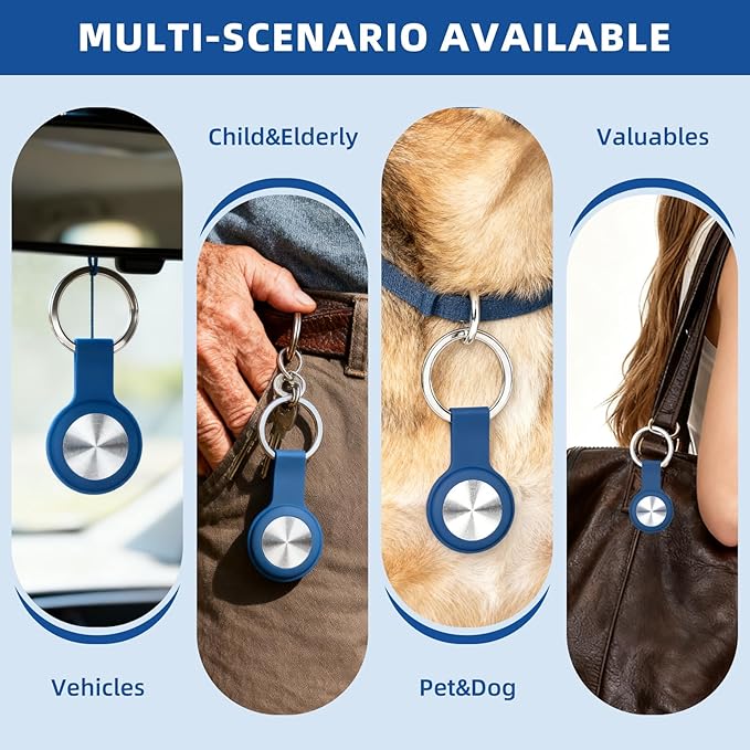 Tracker for Pets and Vehicles, Smart Dog and Cat Tracker Fits with iOS & Android, Real-Time Tracking & No SIM Card, No Subscription, Portable& Long Battery Life Locator