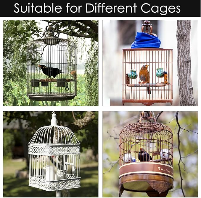 Bird Cage Seed Catcher, White Breathable Seed Catcher for Bird Cage, Universal Adjustable Birds Cages Cover Net Liner, Birds Accessories for Cages for Parrot Enclosures Stops Scatter