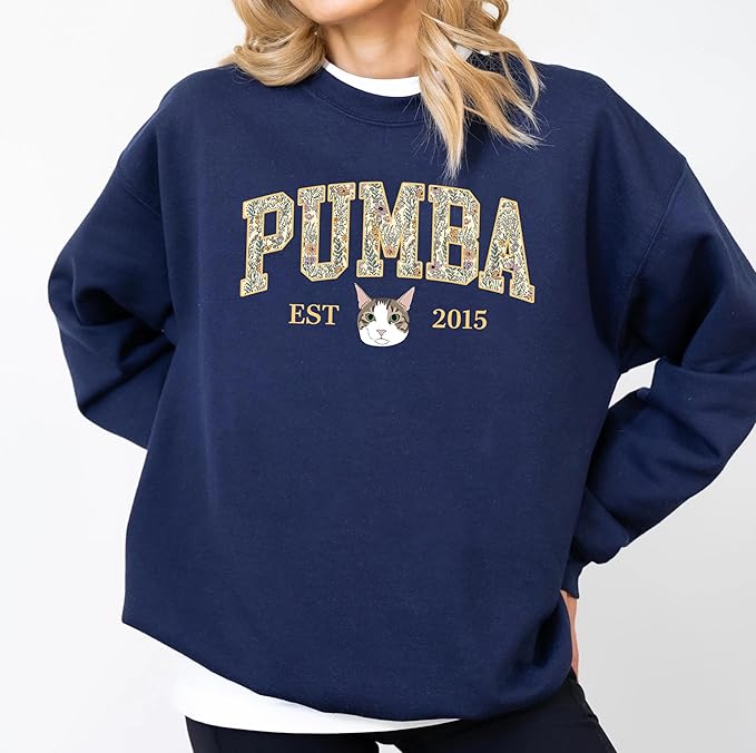 Custom Pet Sweatshirts with Photo and Name, Personalized Dog Sweatshirt, Gifts for Dog Mom, Dad