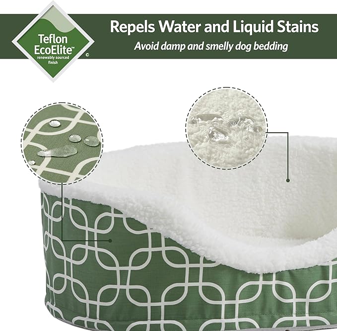 MidWest Homes for Pets Orthoperdic Egg-Crate Nesting Pet Bed w/Teflon Fabric Protector, XS Green