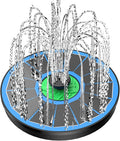 Yzert Solar Fountain Full Glass Panel No Battery, 3.5W Solar Bird Bath Fountains with 4 Fixed Rods & 7 Nozzles, Solar Fountain Pump for Bird Bath, Garden, Pond, Pool, Patio,Hummingbird