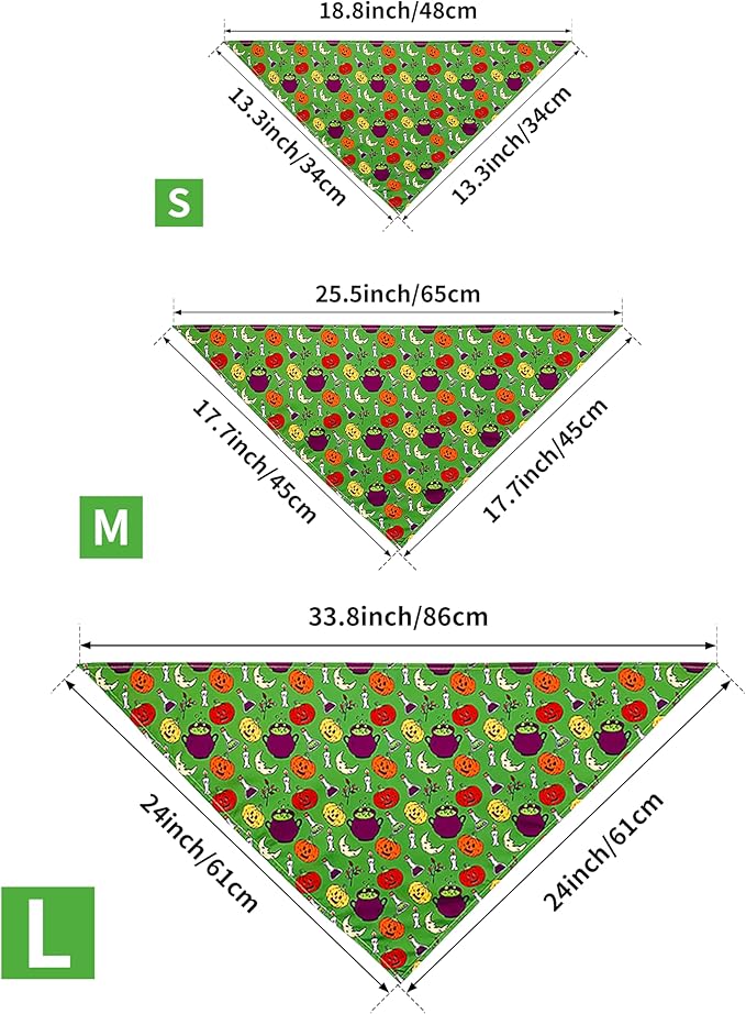 PET SHOW 50 Pack Halloween Small Dog Bandanas Bulk XS Washable Puppy Girl Boy Triangle Bibs Ghost Pumpkin Kerchief Set Cats Scarves Pet Holiday Grooming Accessories