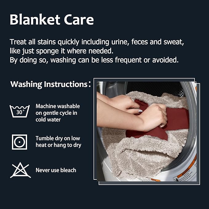 Kritter Planet Waterproof Pet Blanket for Bed, Reversible Sherpa Fleece Protector Couch Cover for Pets, Liquid Proof Furniture Protector for Medium Large Dogs