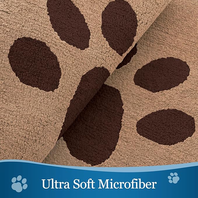 Buganda Dog Door Mat for Muddy Paws, Absorbent Dirt Trapper Washable Indoor Doormats, Non Slip Low-Profile Mud Mat for Dogs, Front Entrance Doormat for Inside Floor (30x20 Inches, Beige)