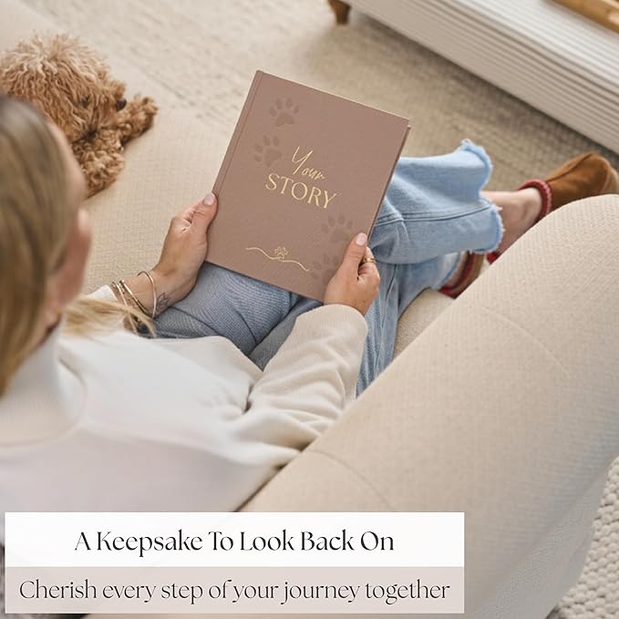 New Puppy Gift – Dog Memory Book & Keepsake Photo Album | Gift for New Puppy Owners, Dog Lovers & Pet Parents | Puppy Scrapbook & Dog Mom Memory Journal