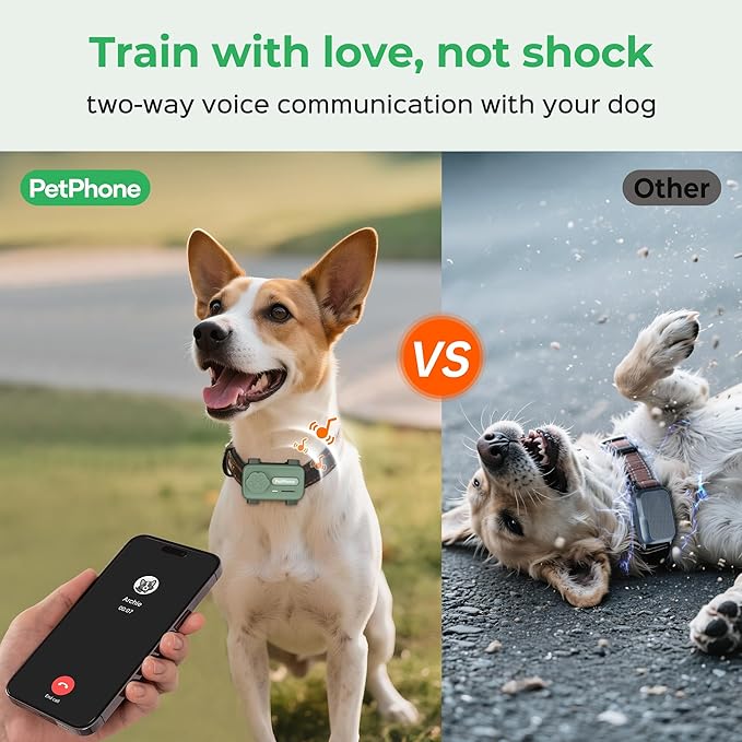 Pet Phone – Smart GPS Pet Tracker with Real-Time Location, Two-Way Communication, Emotional Support, and Unlimited Data | Ideal for Dogs and Cats | Up to 5-Day Battery (Green)