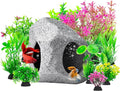 CousDUoBe 13Pcs Aquarium Hideaway Rock Cave Fish Tank Decorations quarium,Betta Toys Hideout Stones House,Safe and Non-Toxic Ceramic Fish Tank Ornaments