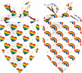 Rainbow Dog Bandanas Love is Love Pride Triangle Bibs Dog Paw Pet Scarf Reversible Double-Sided Pet Neckerchief for Pride Day Small Medium Large Cat Costume Accessories