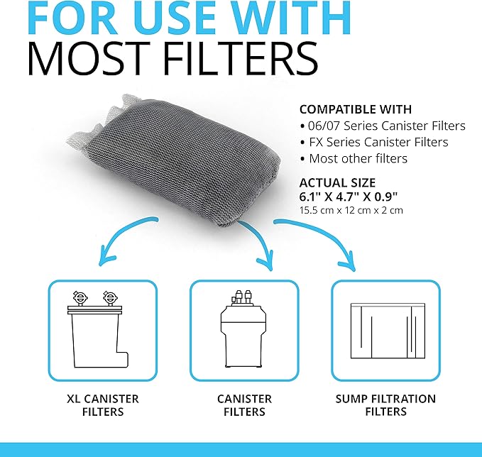 Fluval Carbon Filter Media for Aquariums, Premium Bituminous Carbon Inserts, 100-gram Nylon Bags, 3 Count (Pack of 1), A1440