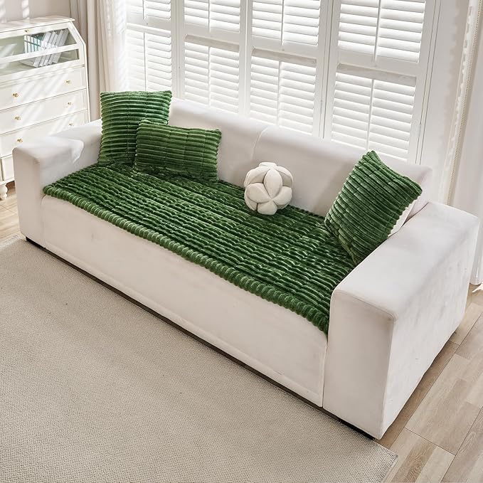 Sofa Cover Fuzzy Couch Cover for Pet, Couch Covers for Dogs Washable Non-Slip Sofa Slipcover Cushion Protector Pets Friendly Mat Bed