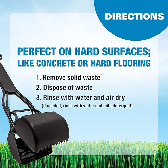 Four Paws Allen's Dog Waste Spring Action Pooper Scooper for Hard Surfaces, Standard