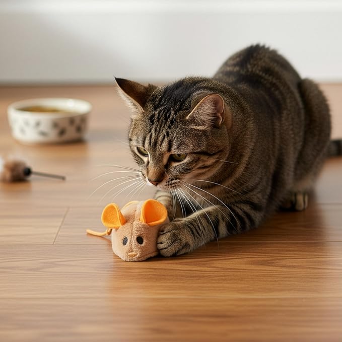 SmartyKat Electronic Motion/Moving Toys for Cats & Kittens, Battery Powered, Mimics Motion of Real Prey, Fun & Interactive Play - Multiple Styles