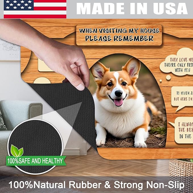 Personalized Dog Cat Mat with Name Photo Custom Placemat Feeding Mats for Food and Water Customized Non-Slip Waterproof Doormat for Bowls Outdoor Indoor Floors Gifts for Pet Owner