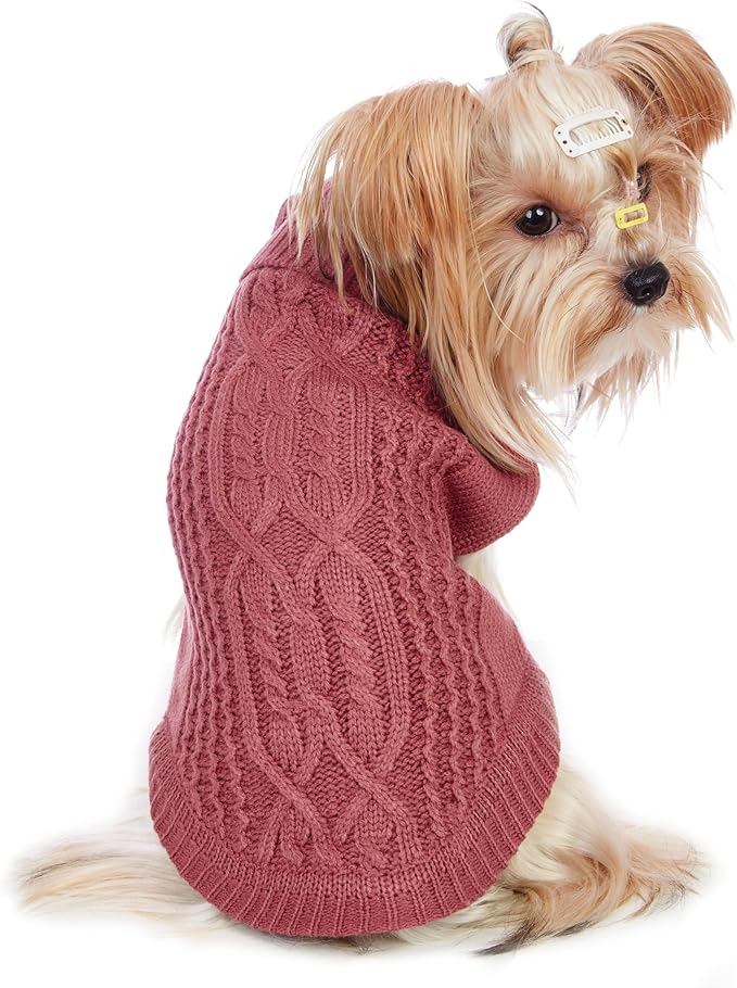 Stretchy Cat Sweater - 17 Colors & 6 Sizes | Snug Winter-Ready Knit for Boy/Girl Cats & Kittens(Maple Leaf Red, Medium)