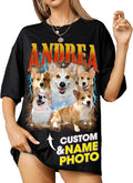 Mit & Mia Custom Your Own Bootleg Rap Shirts for Boyfriend Girlfriend Face Shirt with Photo Gift for Him Her Pet Lovers