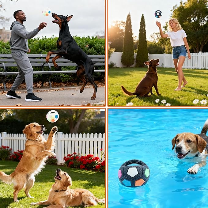 Dog Calming Ball with Handle, Interactive Ball for Pet Dogs Playing, Built-in Yellow Tennis Balls and Squeaky Sound for Small Medium Large Dogs (Black Without Tennis Balls)