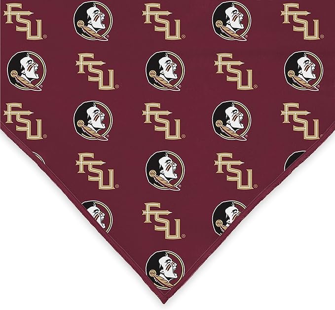 Florida State Seminoles Officially Licensed Bandana for Dogs and Cats | Fits Pets Great Gift Idea | Easy-to-Tie (Small, 13")