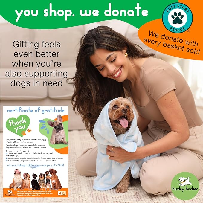 Premium Puppy Starter Kit - New Puppy Gift Basket with Essentials, Toy Box, Treat Tray, Training Supplies, Chew & Squeaky Toys for Puppies and Small Dogs - Complete Dog Must Haves for New Dog Owners