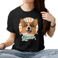 Custom Dog Mom Shirt for Women Pet Ears Sweatshirt with Name Unique Puppy Line Art Cute Dad Hoodie for DogDad Owner Lover