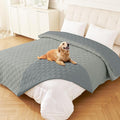 hyha Waterproof Dog Bed Blanket, Soft Pet Blankets, Waterproof Couch Cover for Dogs, Reversible Sofa Covers Washable for Furniture (82x102 Inch, Grey/Dark Grey)
