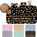 Personalized Dog Cat Mat with Name Photo Custom Placemat Feeding Mats for Food and Water Customized Non-Slip Waterproof Doormat for Bowls Outdoor Indoor Floors Customized Mat Gifts for Pet Owner