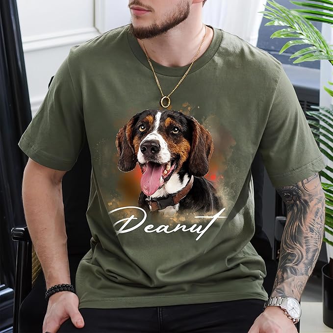 Mit & Mia Custom Your Own Bootleg Rap Shirts for Boyfriend Girlfriend Face Shirt with Photo Gift for Him Her Pet Lovers