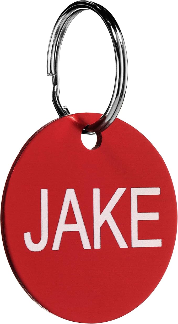 Providence Engraving Pet ID Tags - Small or Large Personalized Anodized Aluminum Pet Tags in Bone, Round, Star, Heart, Hydrant, Paw and Cat Face Shapes and 9 Colors for Dog and Cat