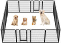 Yaheetech Dog Playpen Outdoor, 40 inch 12 Panels Dog Pen Indoor Heavy Duty Puppy Exercise Pen Metal Pet Fence for RV Camping/Yard/Garden