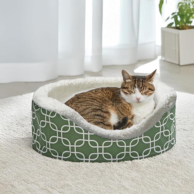 MidWest Homes for Pets Orthoperdic Egg-Crate Nesting Pet Bed w/Teflon Fabric Protector, XS Green