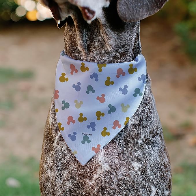 Disney Pet Bandana Mickey Mouse Ears Icon Scattered White Slip On Collar Bandana Only