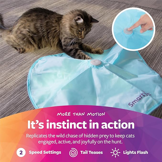SmartyKat Electronic Motion/Moving Toys for Cats & Kittens, Battery Powered, Mimics Motion of Real Prey, Fun & Interactive Play - Multiple Styles