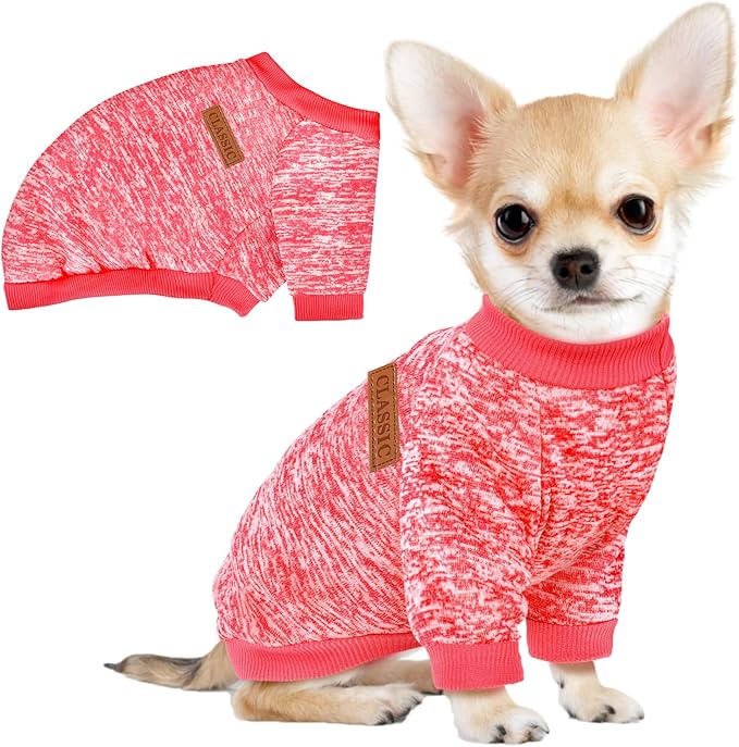 1 Pc Dog Sweaters for Small Dogs Girl Boy Winter Fleece Clothes Warm Soft Dog Sweatshirt Outfit for Dogs Cats Pet Apparel