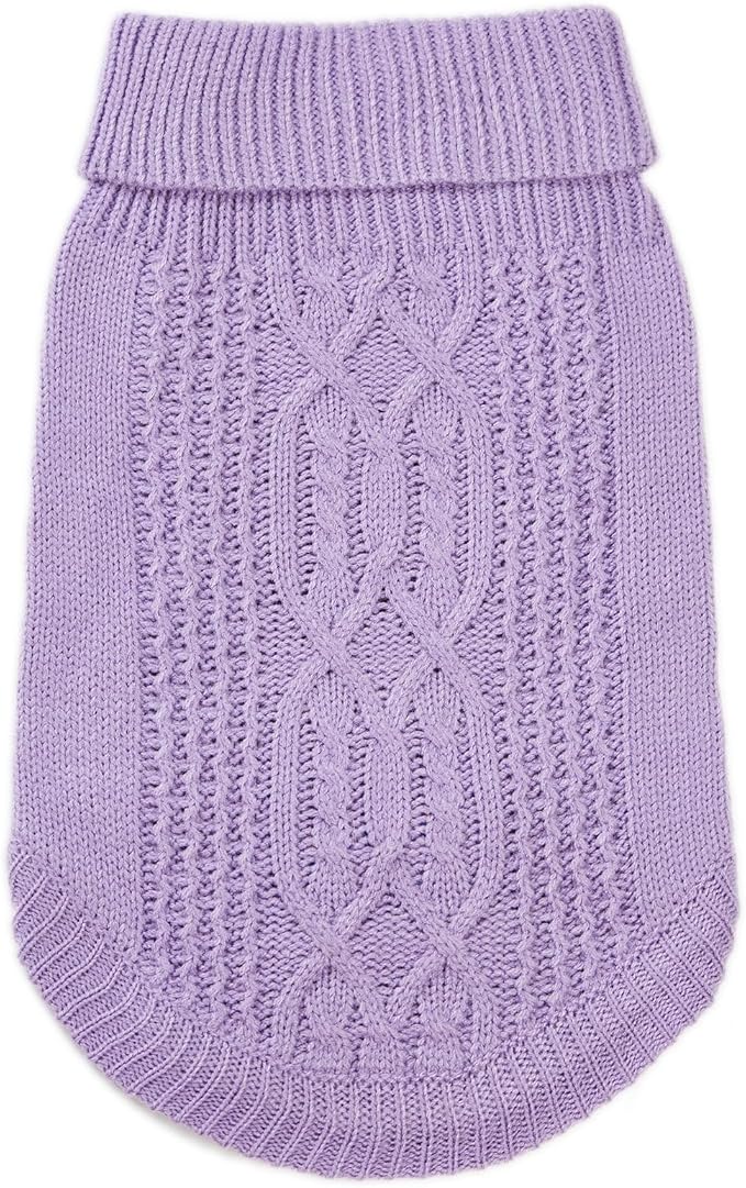 Stretchy Cat Sweater - 17 Colors & 6 Sizes | Snug Winter-Ready Knit for Boy/Girl Cats & Kittens(Purple, Medium)