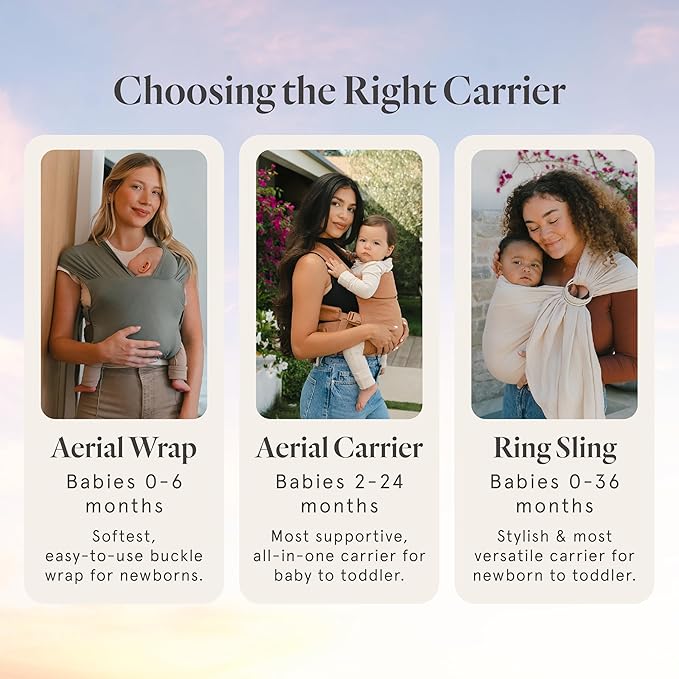 WildBird - Aerial Buckle Carrier - 2-24 Months - Large (L-4XL) Sparrow - Front or Back Carry - Cross Straps, Lumbar Support, Headrest - Hip Healthy - Baby Carrier - Baby Essentials - New Mom Gifts