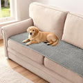 H.VERSAILTEX Plush Chenille Couch Cover for 3 Cushion Couch Anti Slip Washable Sofa Slipcovers Soft and Durable Furniture Protector for Dogs Cats Kids (27.5" x 59", Dove)