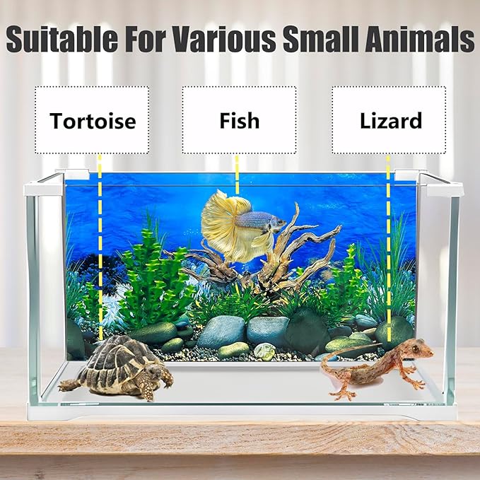 Aquarium Background Seabed Coral Rock Water Plants Fish Tank Backdrop 10 20 Gallon Fish Tank Background for Aquarium