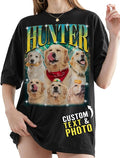 Custom Bootleg Rap Shirt with Photo Text, Vintage Custom Picture Shirt for Girlfriend, Boyfriend, Dad, Mom, Pet Lover Friend