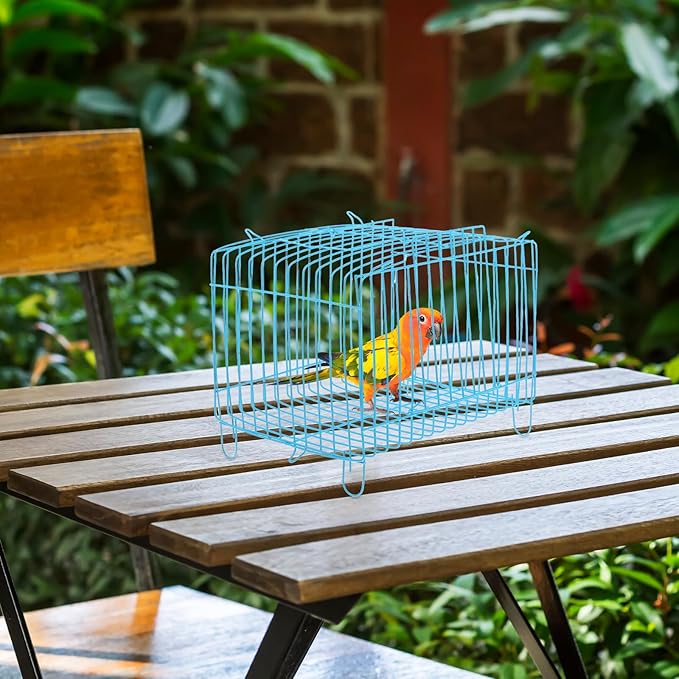 POPETPOP Travel Carrier for Birds, Iron Bird Travel Carrier Cage, Portable Birds Carrying Cage, Bird, for Parrots Conures Lovebird Cockatiel Parakeets