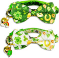 St. Patrick's Day Cat Bowtie - Green Clover Pattern with Festive Holiday Charms for Cats & Small Pets, Adjustable Pet Collar with Rainbow and Lucky Bell