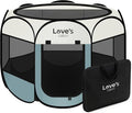 Love's cabin Pet Puppy Dog Playpen, Small Dog Tent Crates Cage Indoor/Outdoor, Portable Playpen for Cat, Foldable Pop Up Dog Kennel Playpen with Carring Case, Removable Zipper Top, Moss Green