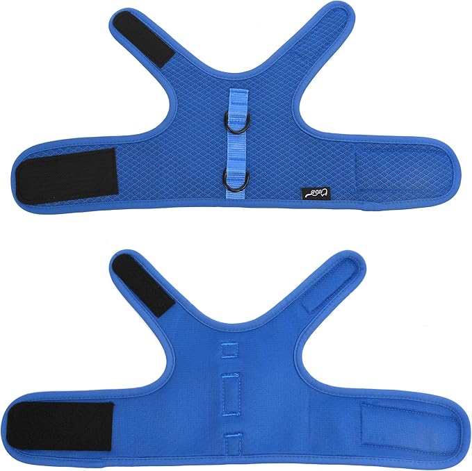 Cat Harness and Leash for Walking Escape Proof Breathable Mesh Fabric, Solid Blue, Large, Adjustable Cat Walking Jackets, Padded Stylish Cat Vest