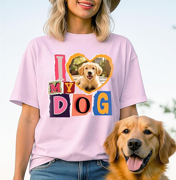 H-DEWALL Custom Shirts Custom Bootleg Rap Shirt for Him Custom Face Shirt with Photo Pet Custom Tees Gift for Dog Cat Lover