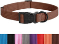 lynxking Dog Collar Soft Padded Breathable Cotton Solid Color Strong Adjustable Pet Collar for Little Puppy