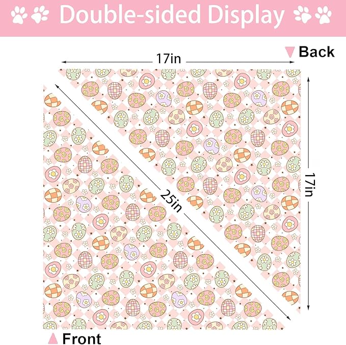 Easter Dog Bandana, 2 Pack Adjustable Holiday Party Pets Rabbit Easter Egg Bandanas Triangle Bibs Dog Cat Scarf Set