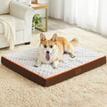 WESTERN HOME WH Medium Dog Bed for Medium Size Dogs, Orthopedic Pet Bed Waterproof Mattress with Removable Washable Cover, Thick Egg Crate Foam Dog Bed with Non-Slip Bottom
