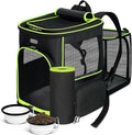 BAGLHER Expandable Cat Carrier Backpacks, Retractable Pet Carrier Backpack for Small Dogs & Cats with Breathable Mesh, Travel Bag Up to 18 Lbs for Hiking Camping Outdoor - Black